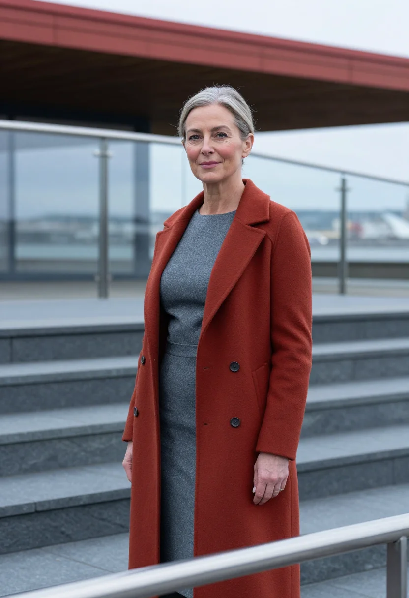 AI senedd policy adviser slate cedar sample — portrait of a woman, framed tight, head and shoulders, the b