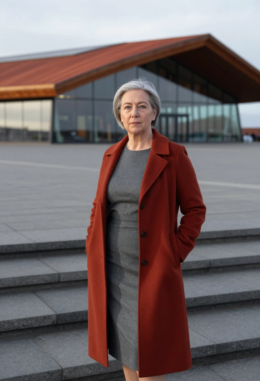 AI senedd policy adviser slate cedar sample — portrait of a woman, framed half-length from the head to the