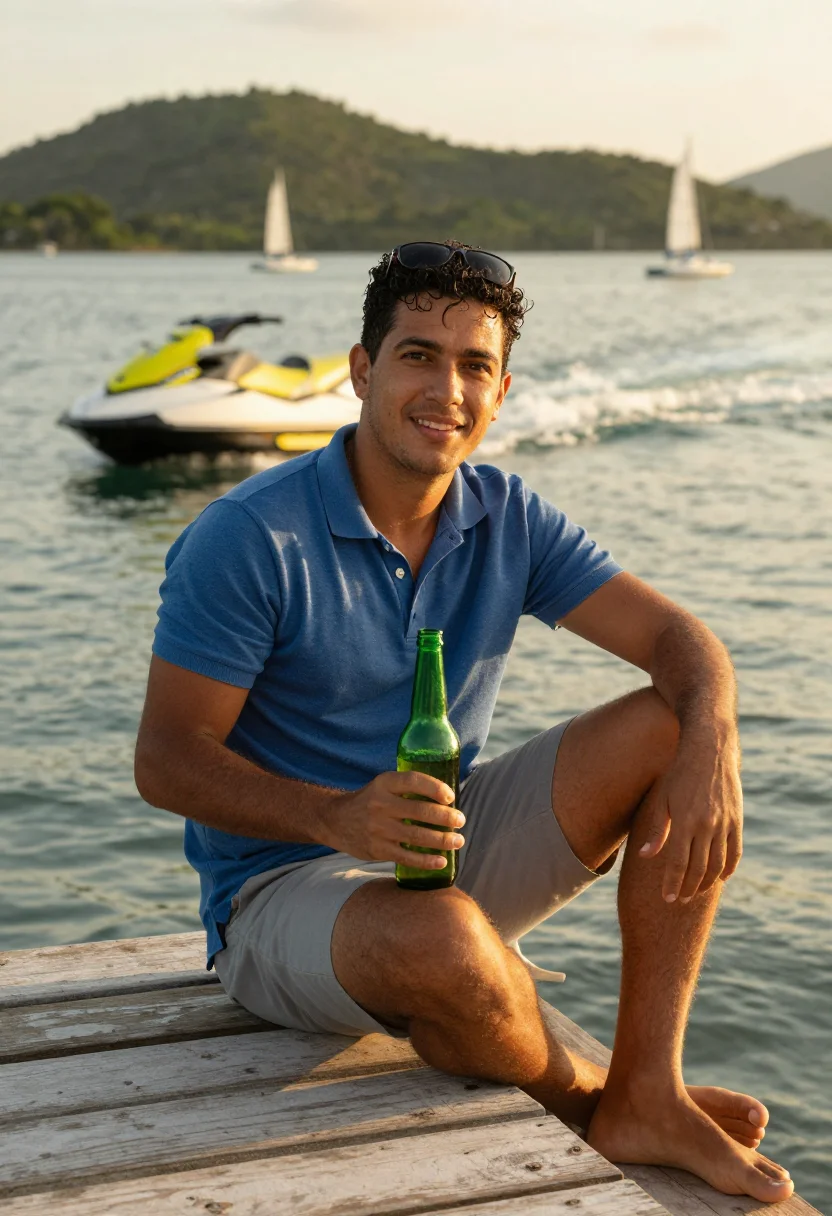 AI senna sample — portrait of a man, close half-length portrait of a Brazilian