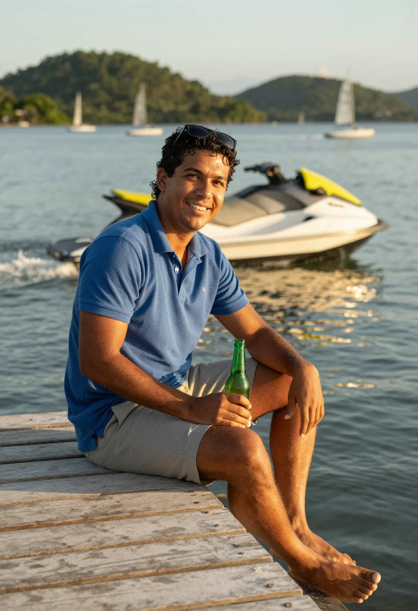 AI senna sample — portrait of a man, half-length portrait of a Brazilian man i