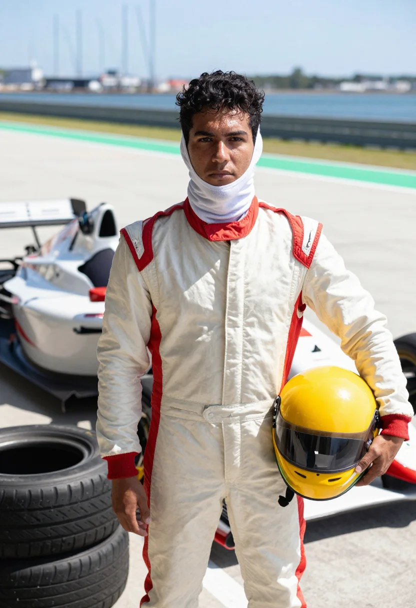 AI senna sample — portrait of a man, close half-length portrait of a Brazilian