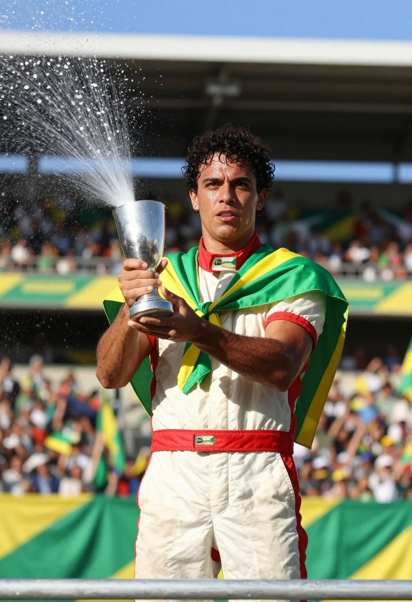 AI senna sample — portrait of a man, close half-length portrait of a Brazilian