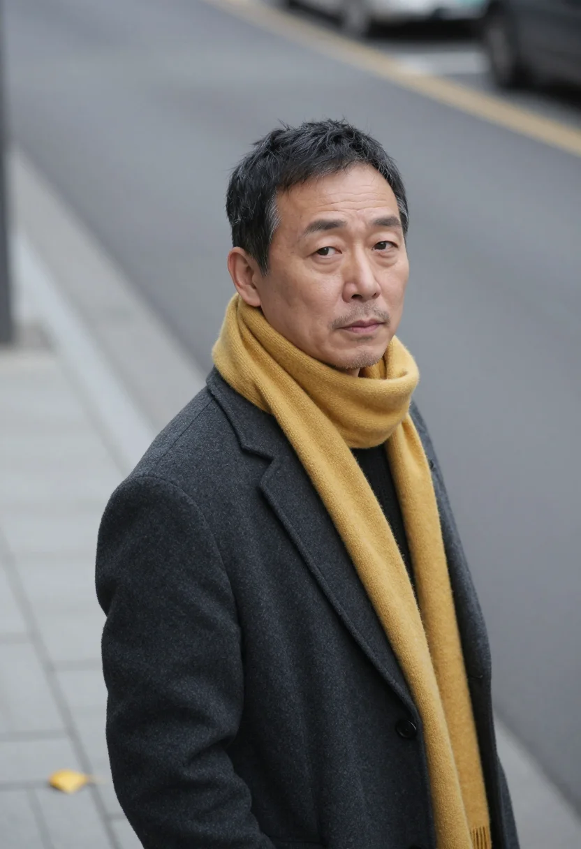 AI seoul gangnam founder charcoal sample — portrait of a man, framed head and shoulders, tighter, the b