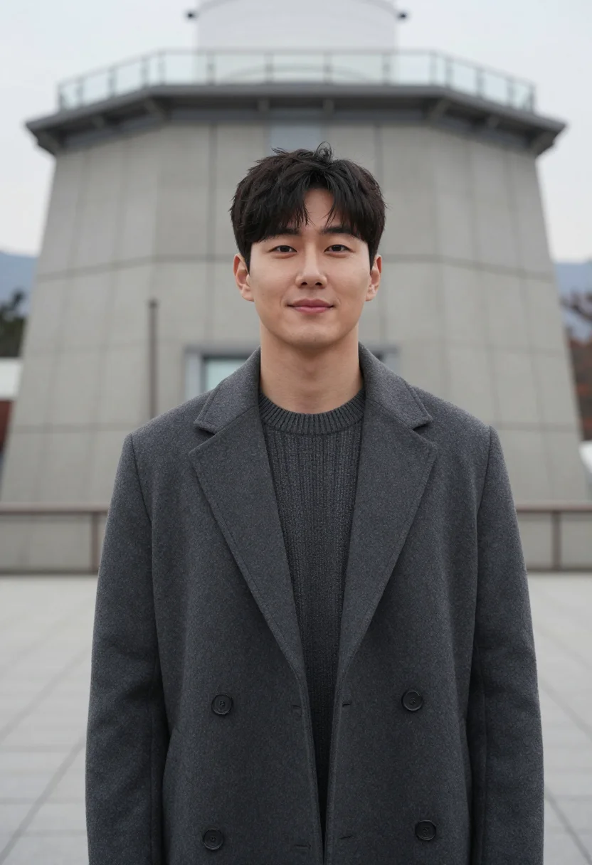 AI seoul namsan november charcoal sample — portrait of a man, framed tight, head and shoulders, the bod