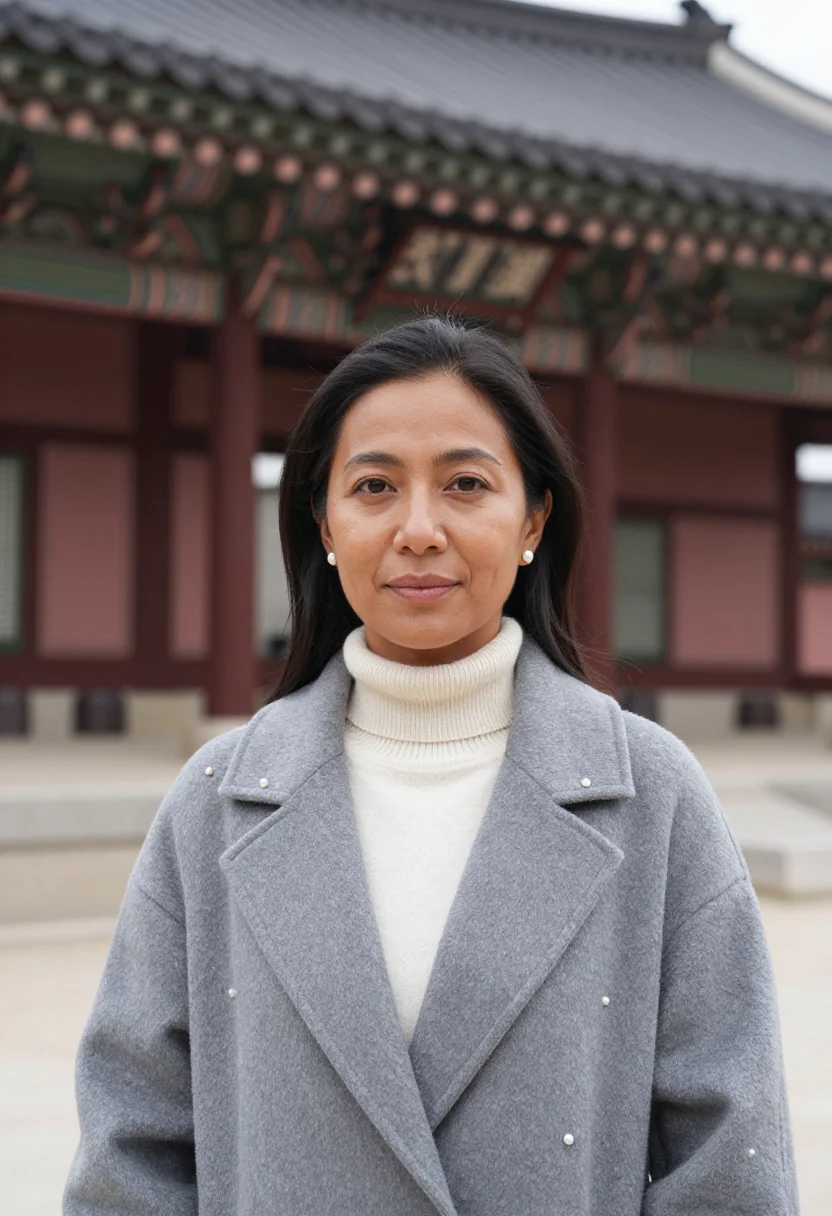 AI seoul sample — portrait of a woman, head-and-shoulders portrait of a South-