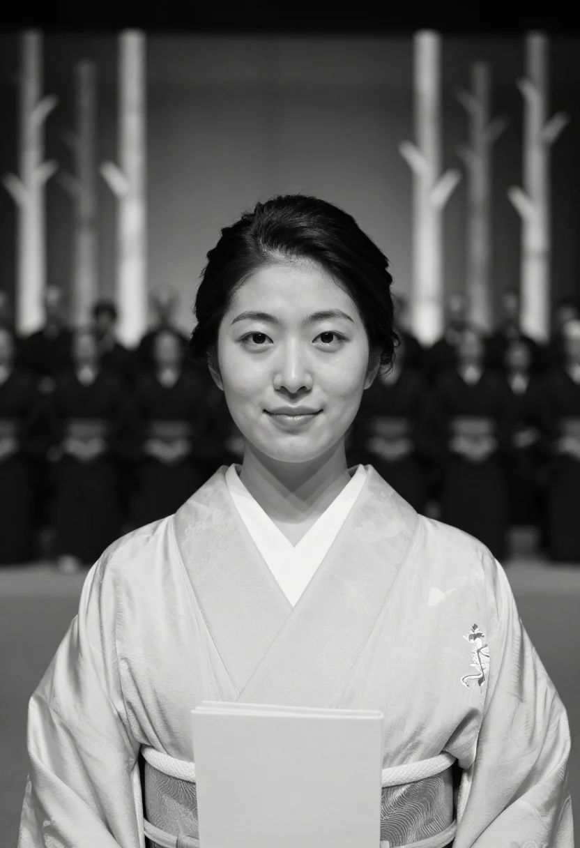 AI setsuko hara sample — portrait of a woman, close chest-up portrait of a Japanese w