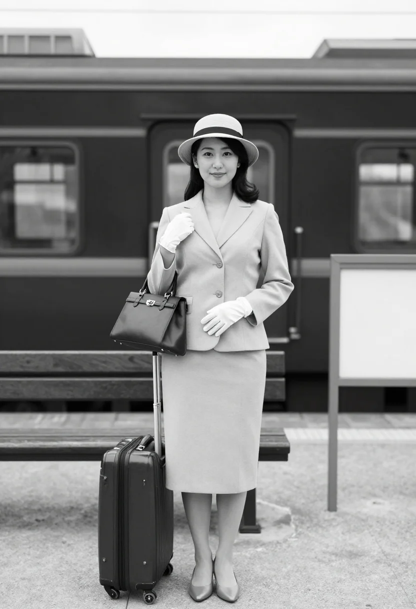 AI setsuko hara sample — portrait of a woman, half-length portrait of a Japanese woma