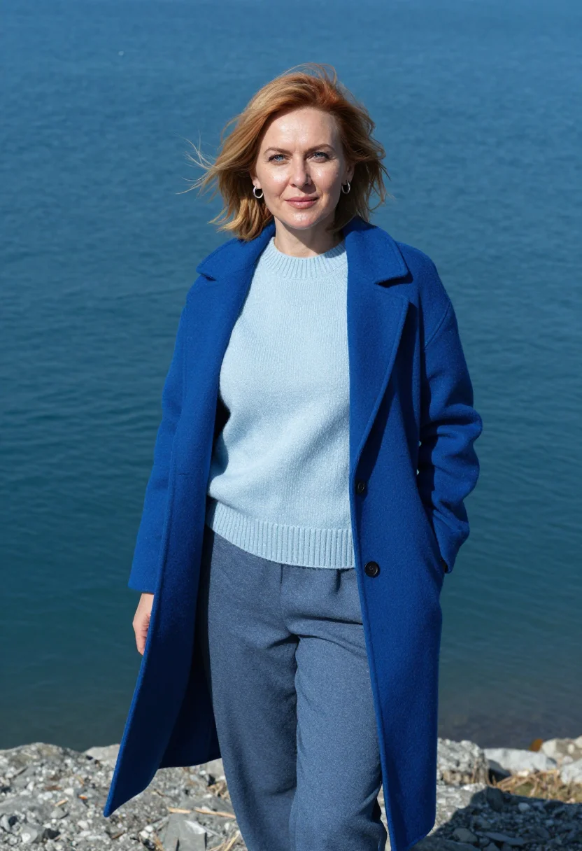 AI sevan biologist lake blue peninsula sample — portrait of a woman, framed at half-length, cropped at the h