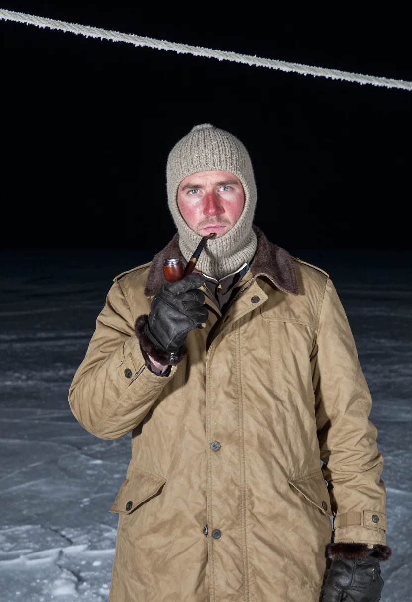 AI shackleton sample — portrait of a man, half-length portrait of a Northern-Europe