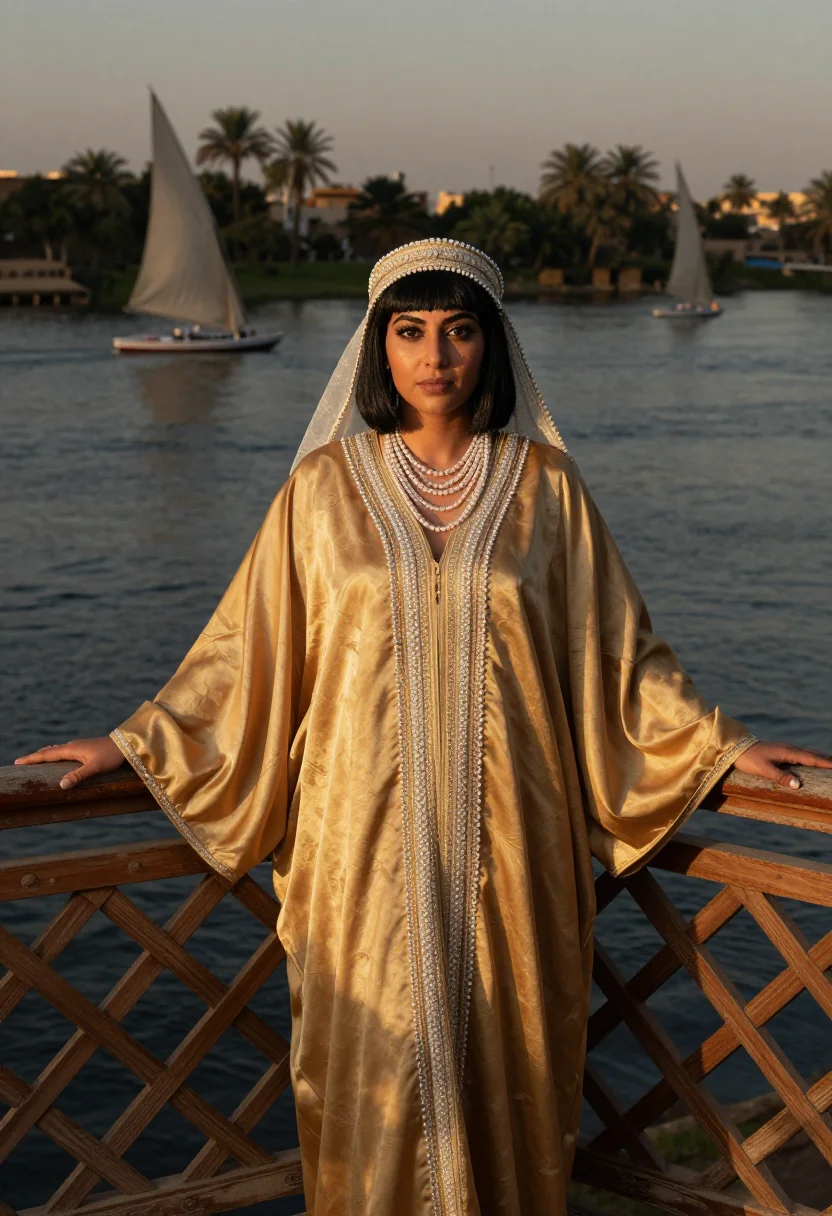 AI shajar al durr sample — portrait of a woman, half-length portrait of an Egyptian wom