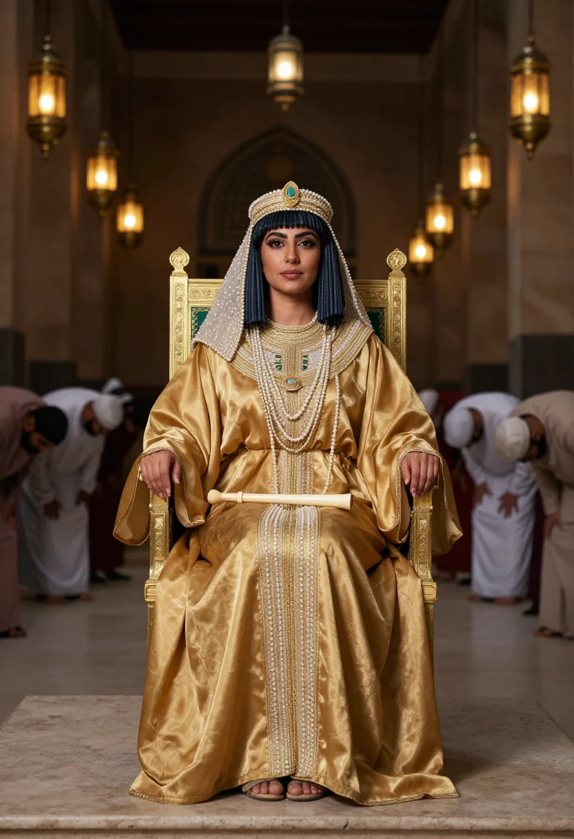 AI shajar al durr sample — portrait of a woman, full-length portrait of an Egyptian wom