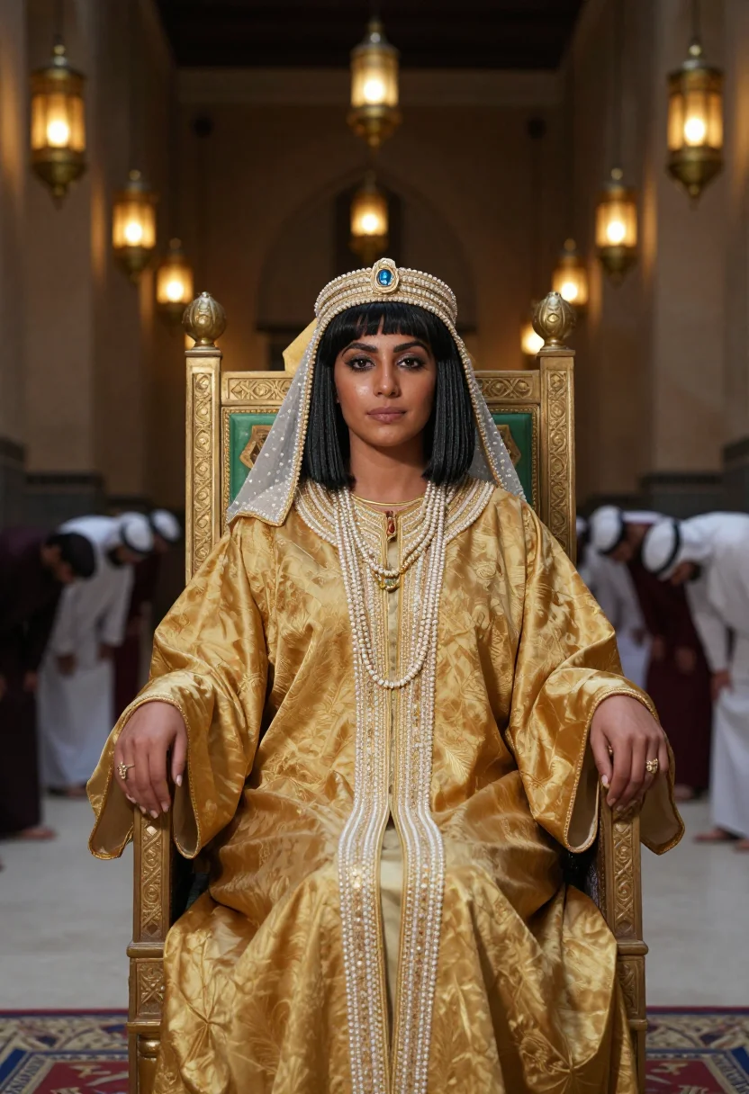AI shajar al durr sample — portrait of a woman, three-quarter-length portrait of an Egy