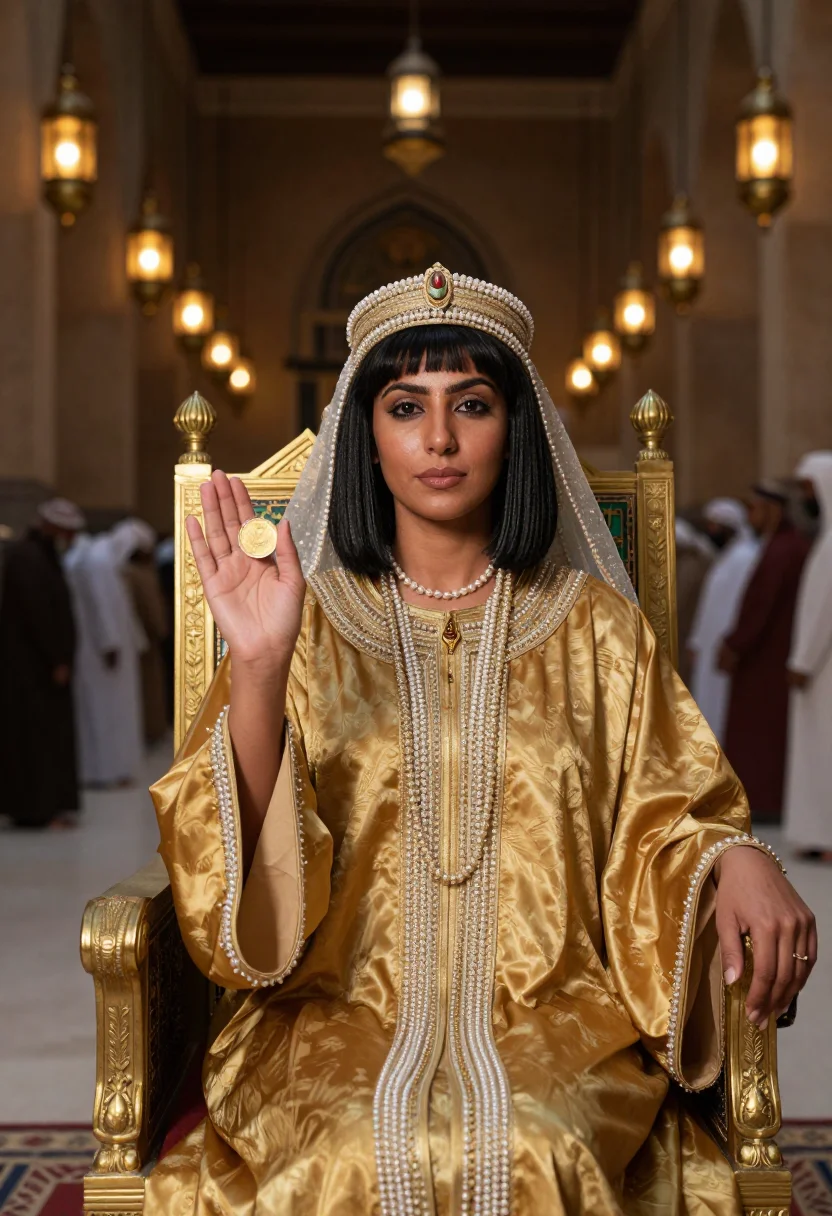 AI shajar al durr sample — portrait of a woman, half-length portrait of an Egyptian wom