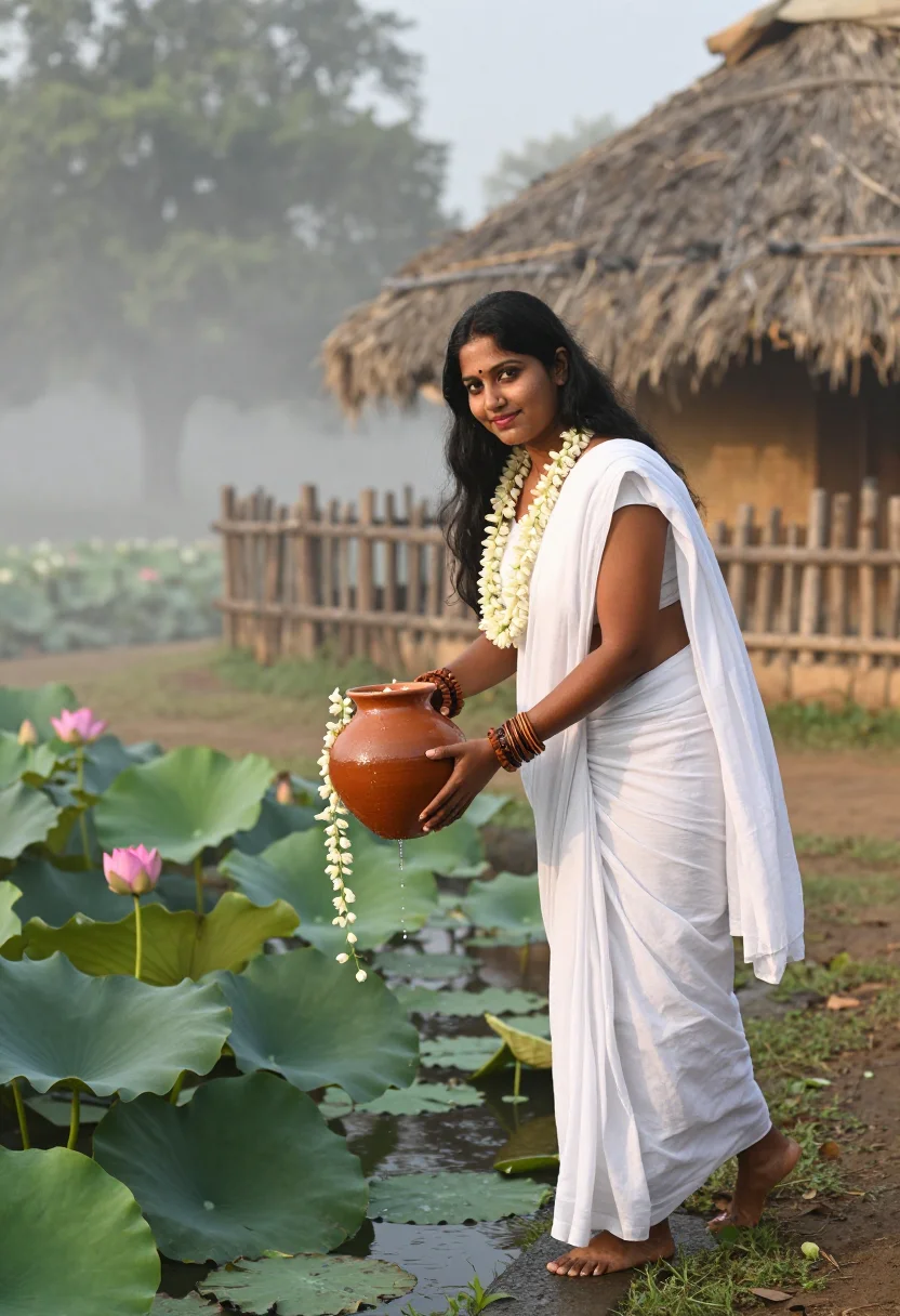 AI shakuntala sample — portrait of a woman, full-length portrait of a North Indian