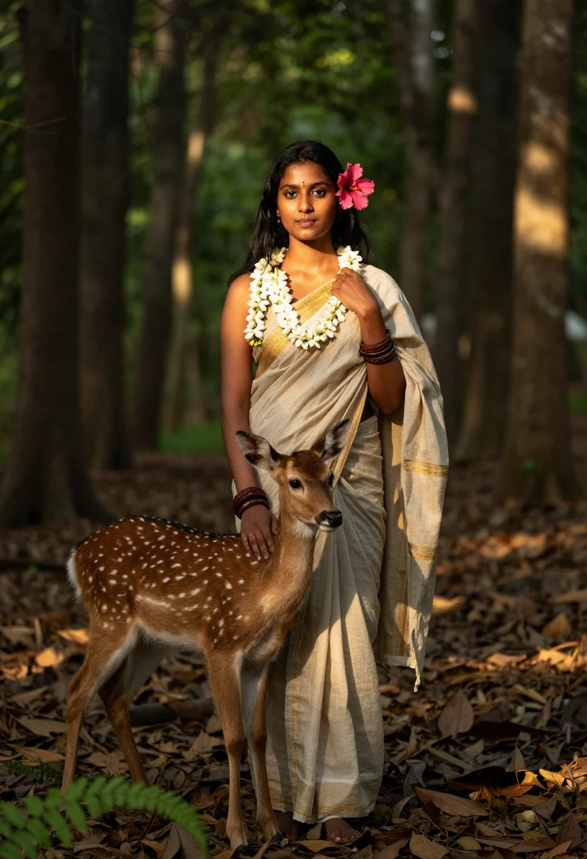 AI shakuntala sample — portrait of a woman, full-length portrait of a North Indian