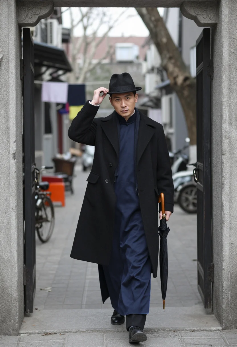 AI shanghai gangster sample — portrait of a man, full-length portrait of a Shanghainese Ch