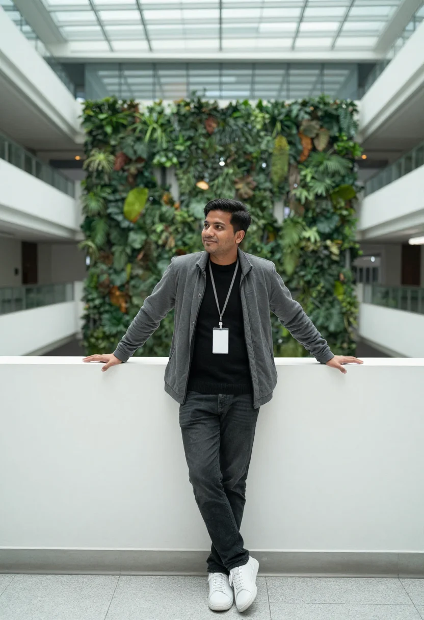 AI shenzhen hardware sample — portrait of a man, full-length portrait of a South-Asian man