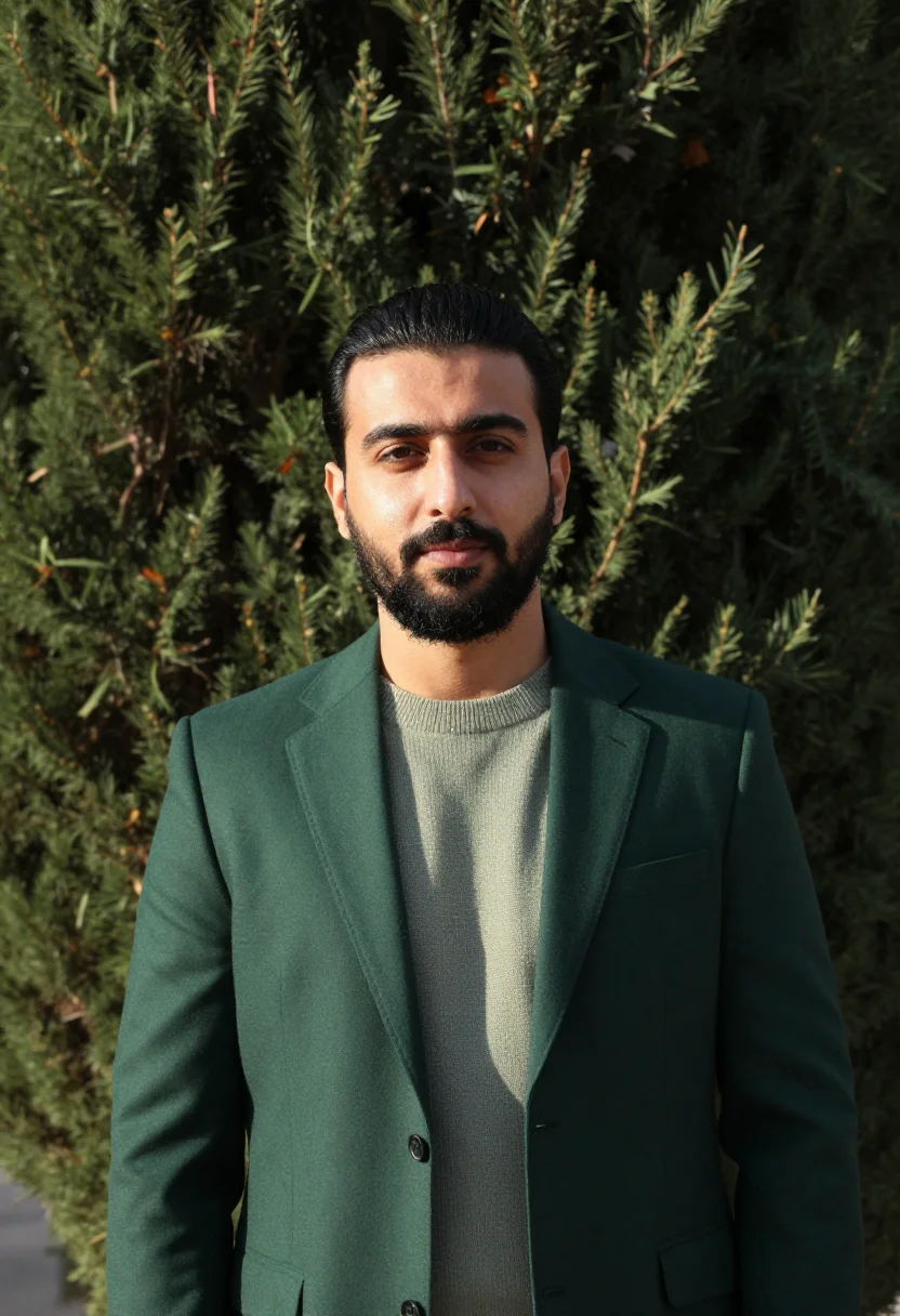 AI shiraz garden landscape architect cypress green sample — portrait of a man, a landscape architect in his early fortie