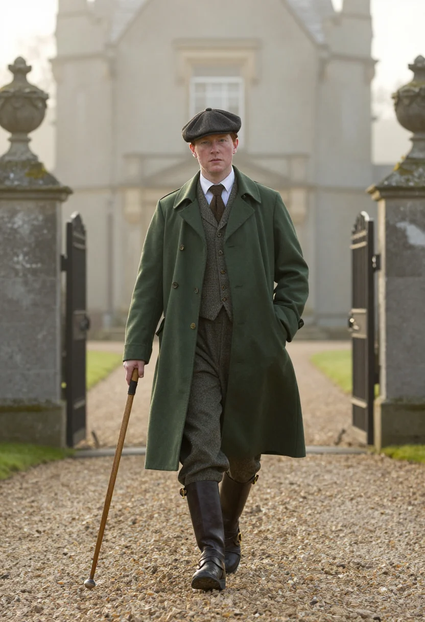 AI shooting party sample — portrait of a man, full-length portrait of a pale-skinned Sc