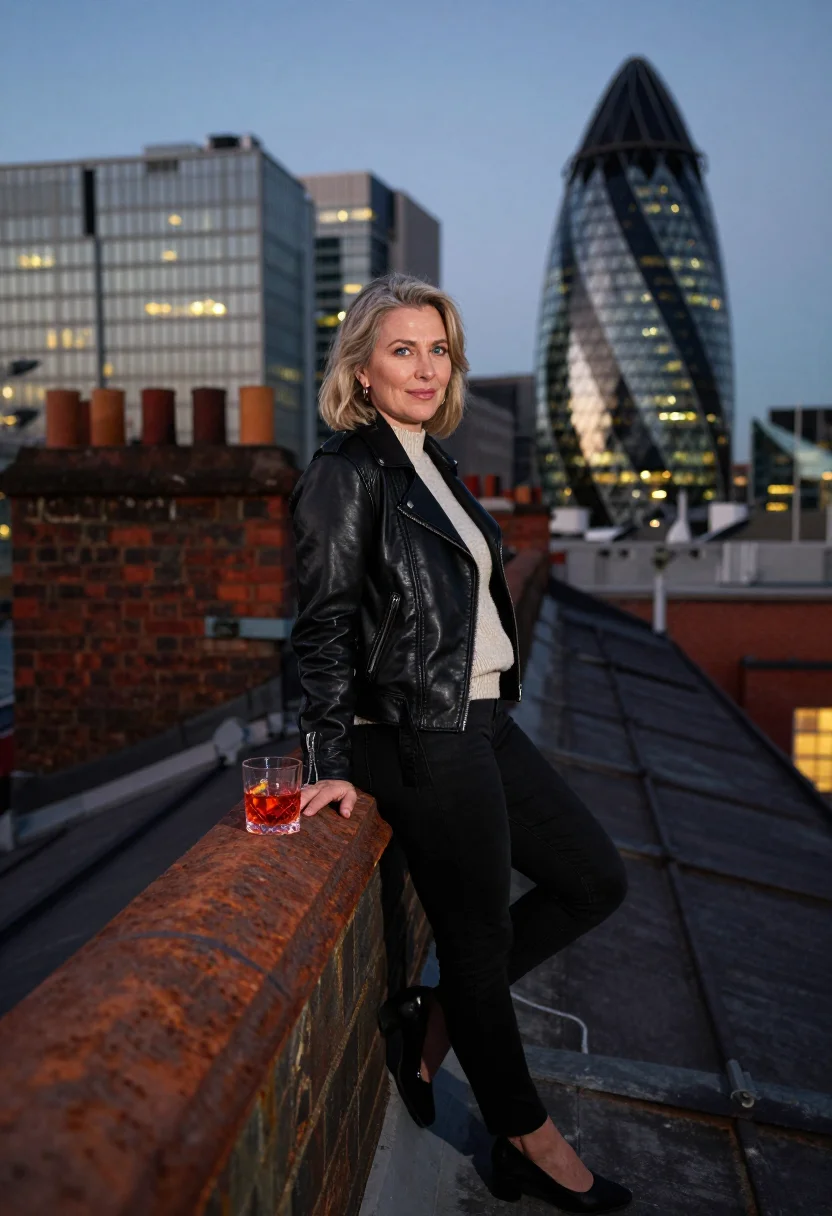 AI shoreditch creative sample — portrait of a woman, full-length portrait of a Western-Europ
