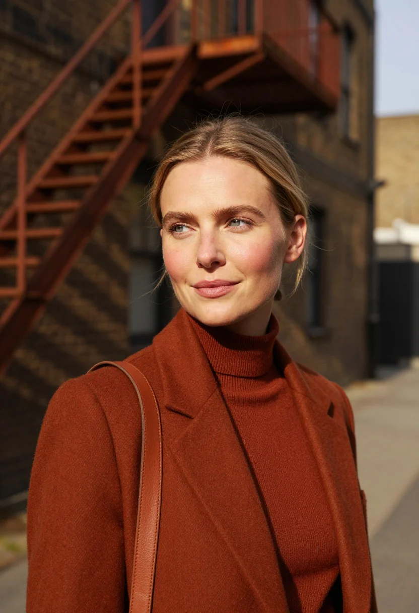 AI shoreditch founder rust sample — portrait of a woman, tight headshot of a Western-European wo