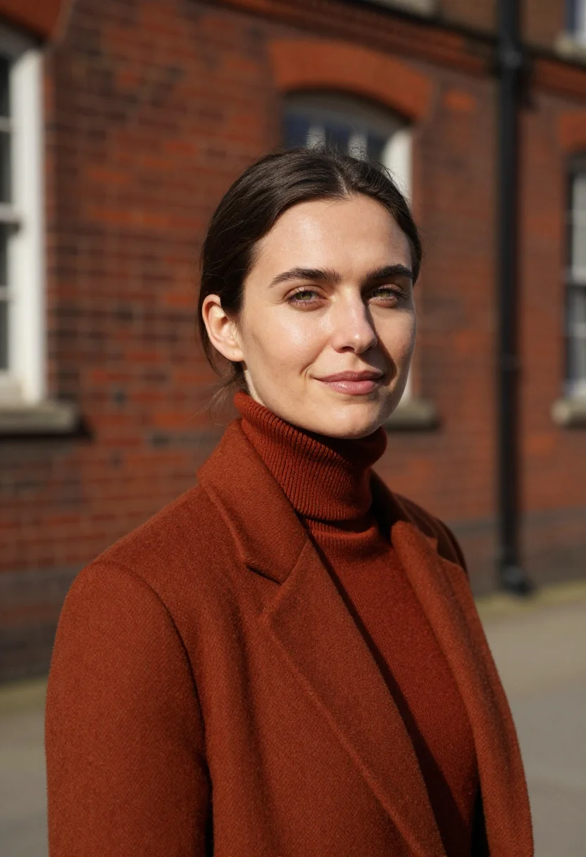 AI shoreditch founder rust sample — portrait of a woman, chest-up portrait of a Western-European