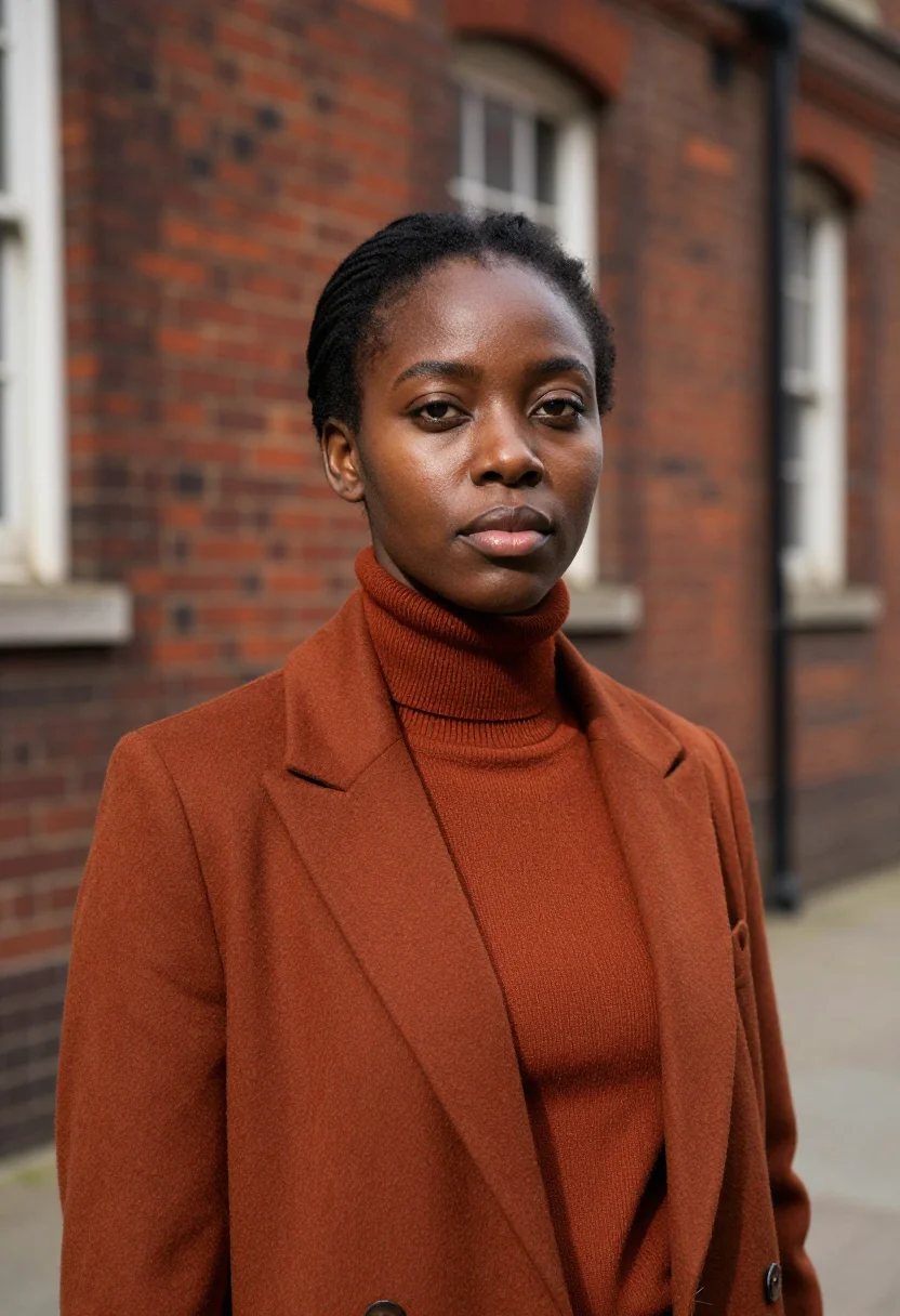 AI shoreditch founder rust sample — portrait of a woman, half-length portrait cropped at the low