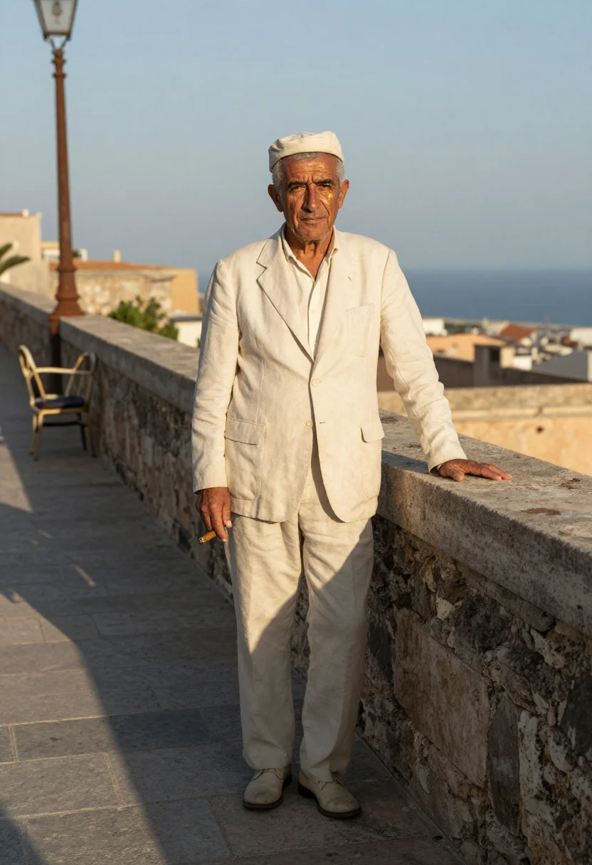 AI sicilian don sample — portrait of a man, full-length portrait of a Sicilian man in