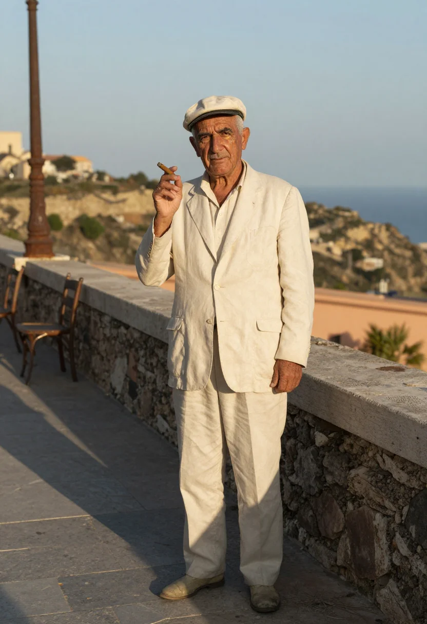 AI sicilian don sample — portrait of a man, three-quarter-length portrait of a Sicili
