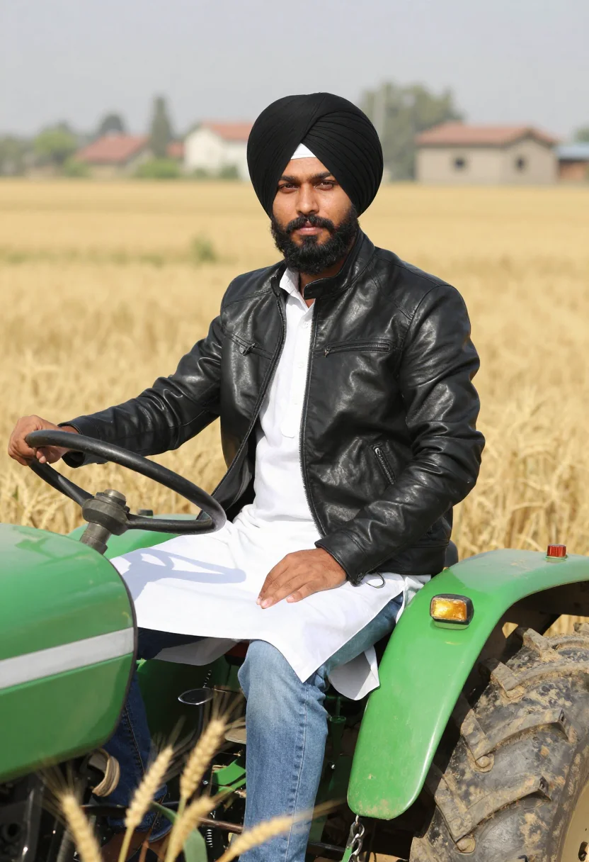 AI sidhu moose wala sample — portrait of a man, close half-length portrait of a Punjabi m