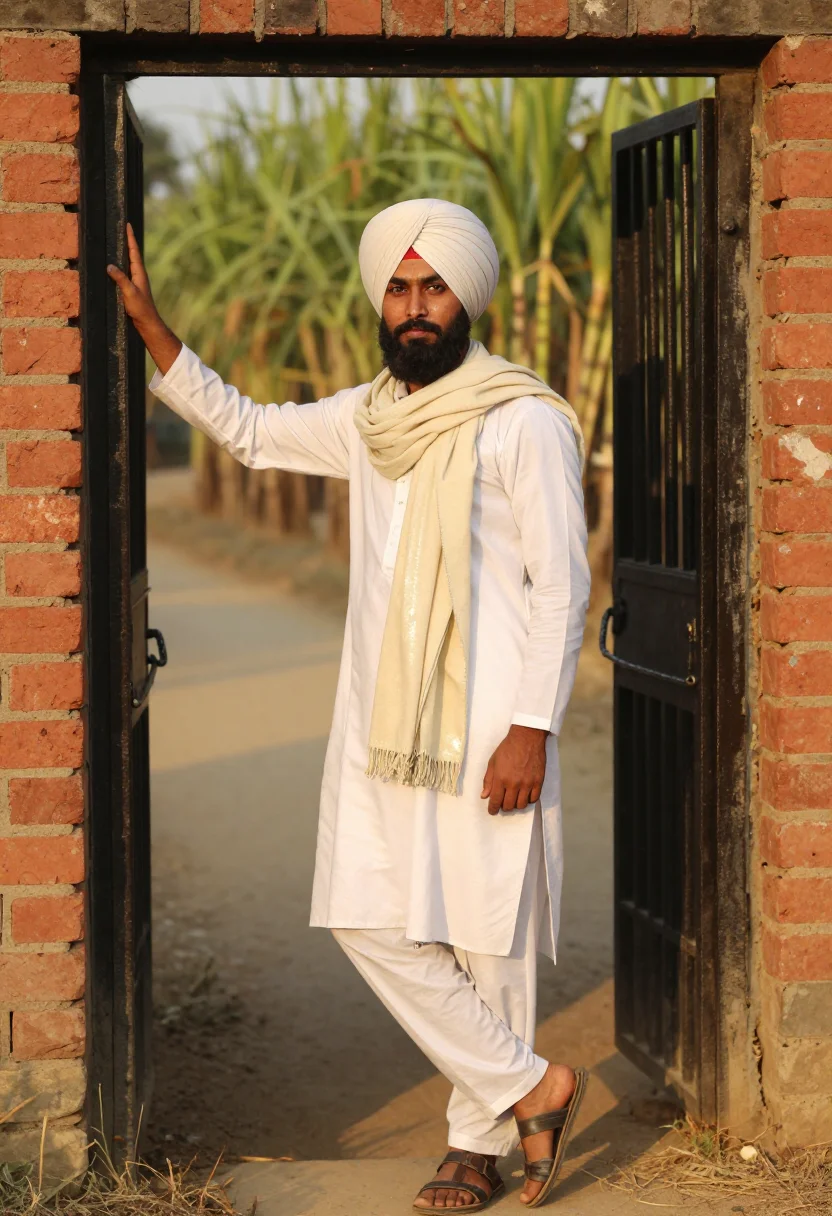 AI sidhu moose wala sample — portrait of a man, three-quarter-length portrait of a Punjab