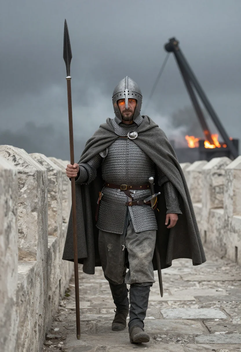 AI siege sample — portrait of a man, full-length portrait of a Western-Europea
