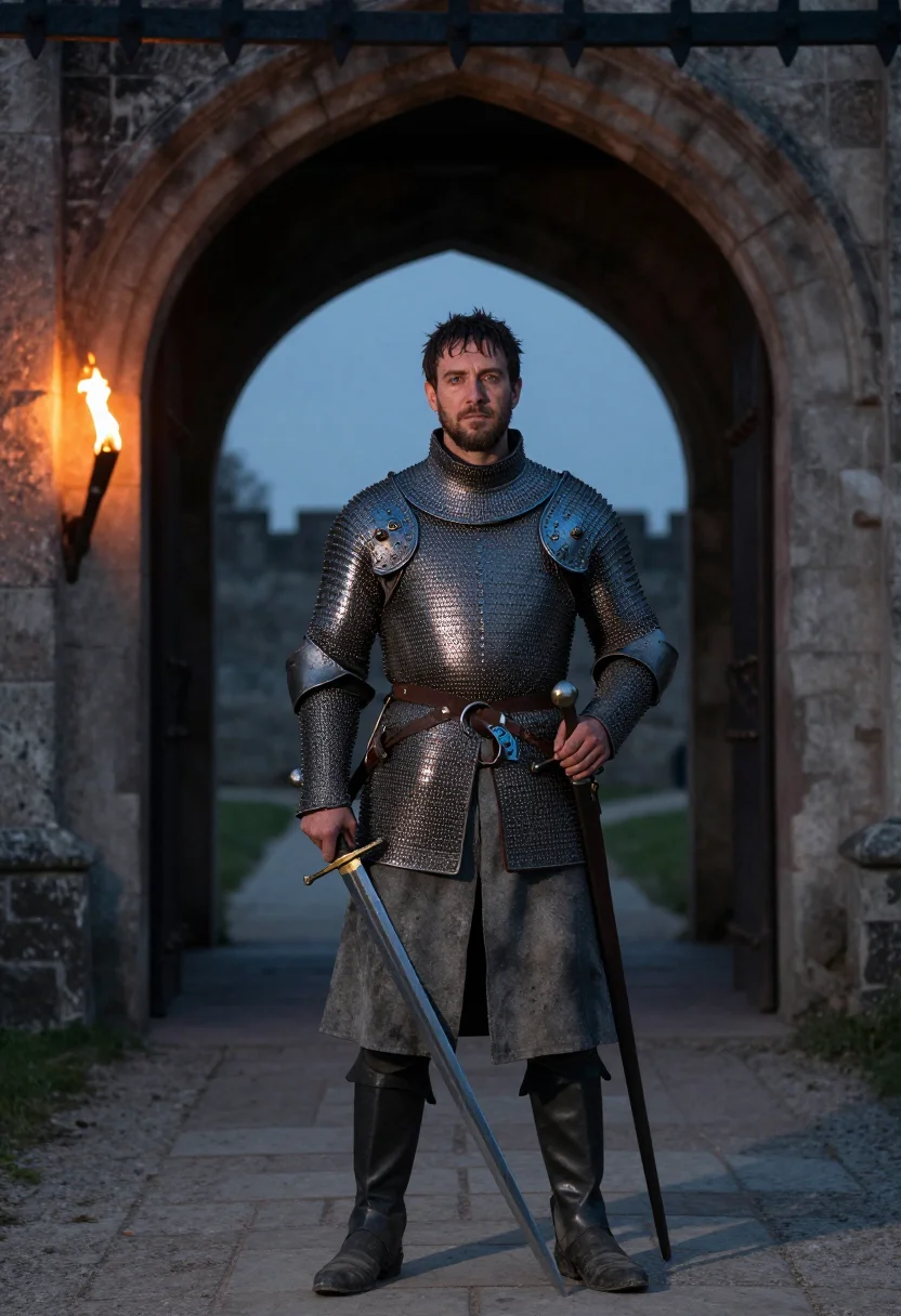 AI siege sample — portrait of a man, half-length portrait of a Western-Europea