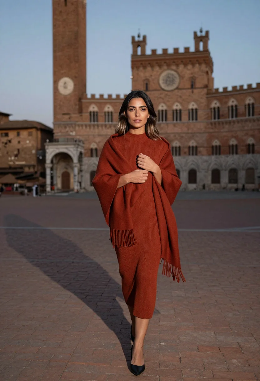 AI siena terracotta sample — portrait of a woman, full-length portrait of an Italian woma