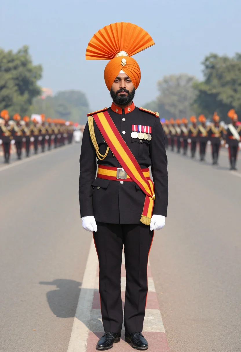 Example portrait from the AI Sikh Regiment — Free Preview, Train Once