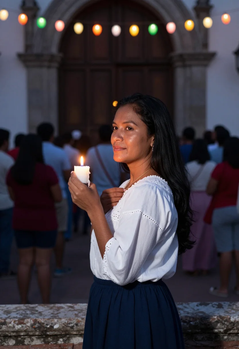 AI simbang gabi sample — portrait of a woman, half-length portrait of a Filipina woma