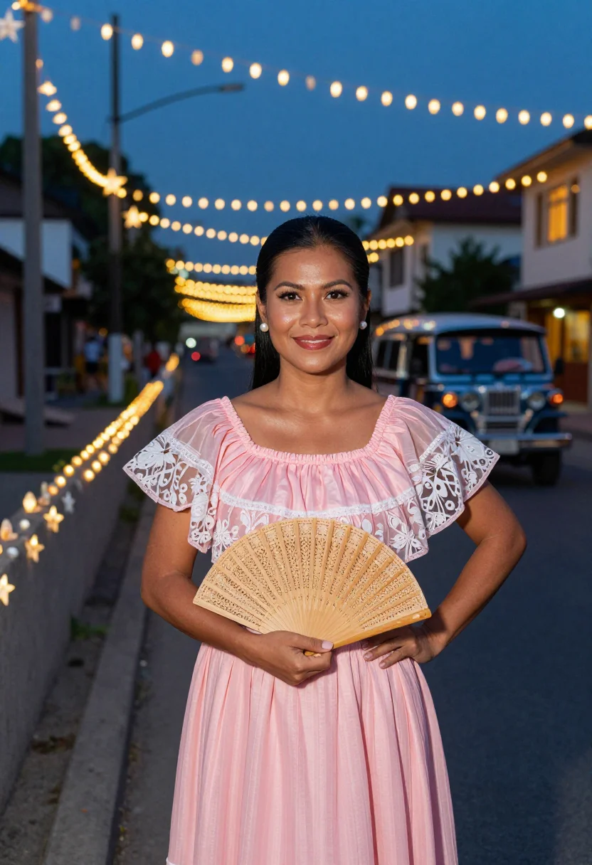 AI simbang gabi sample — portrait of a woman, half-length portrait of a Filipina woma