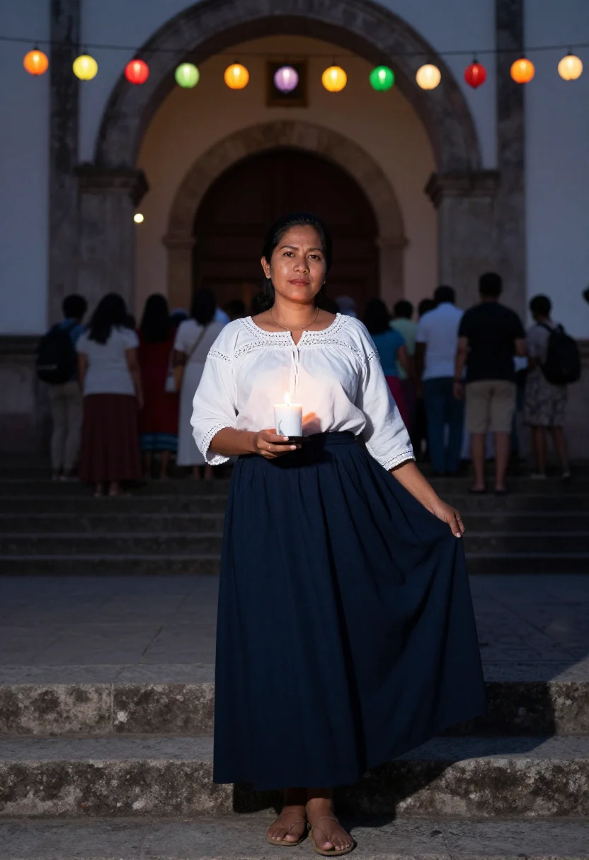 AI simbang gabi sample — portrait of a woman, full-length portrait of a Filipina woma