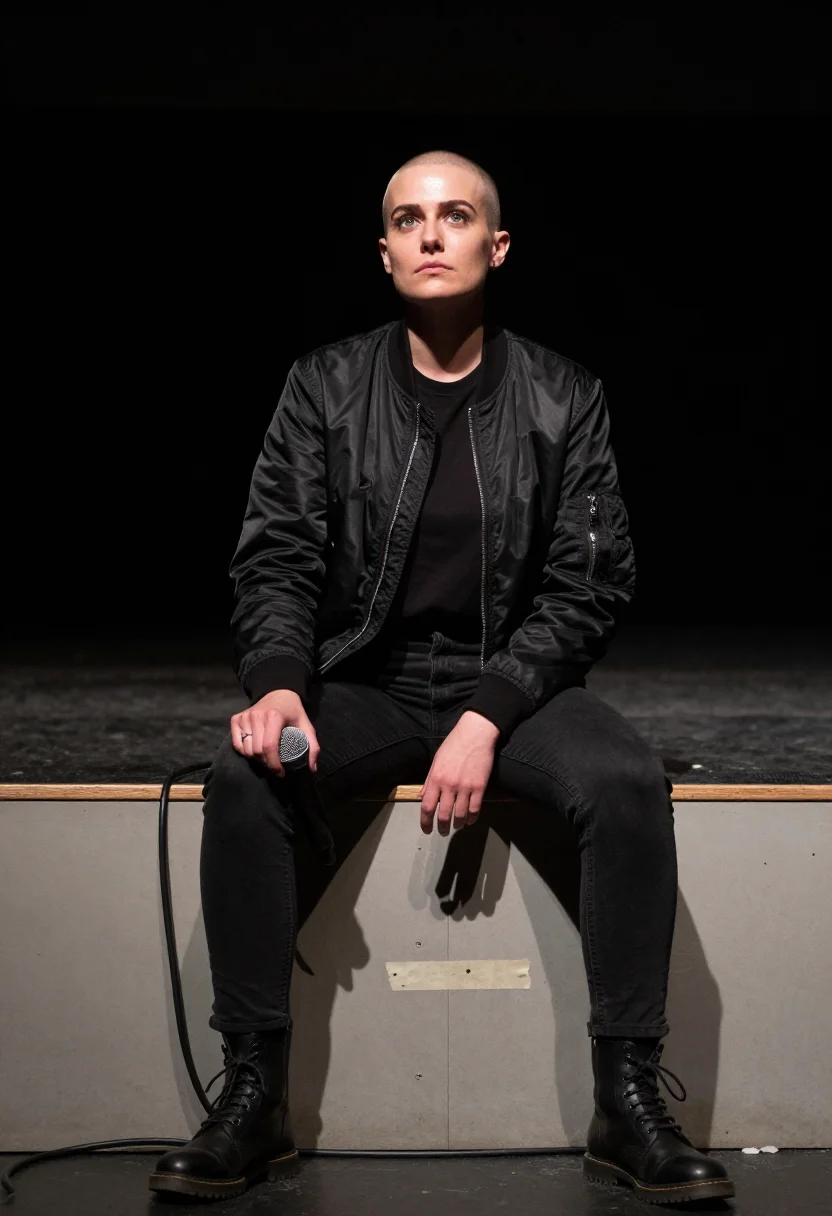AI sinead oconnor 1990 sample — portrait of a woman, three-quarter-length portrait of a woma
