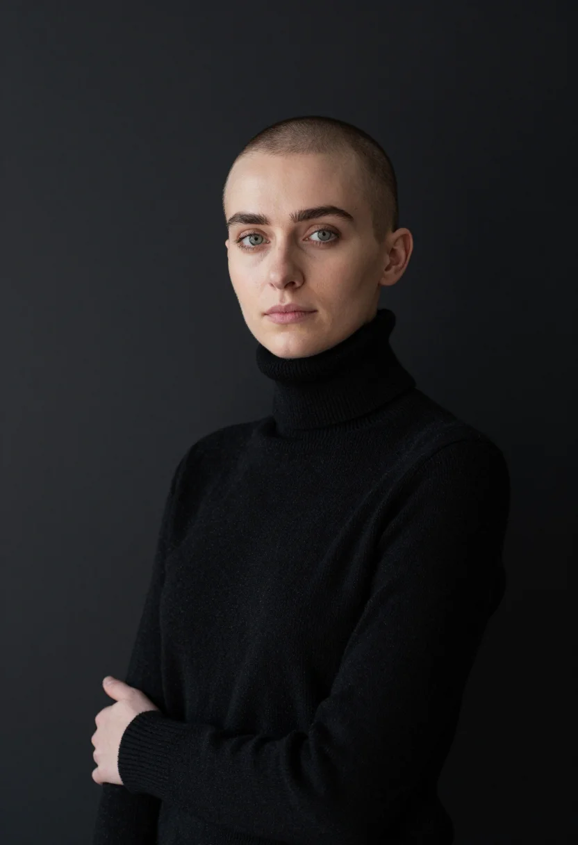 AI sinead oconnor 1990 sample — portrait of a woman, half-length portrait of a woman of Iris
