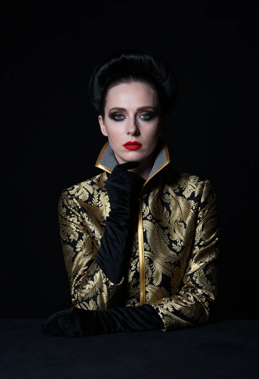AI siouxsie sample — portrait of a woman, half-length portrait of a woman of West