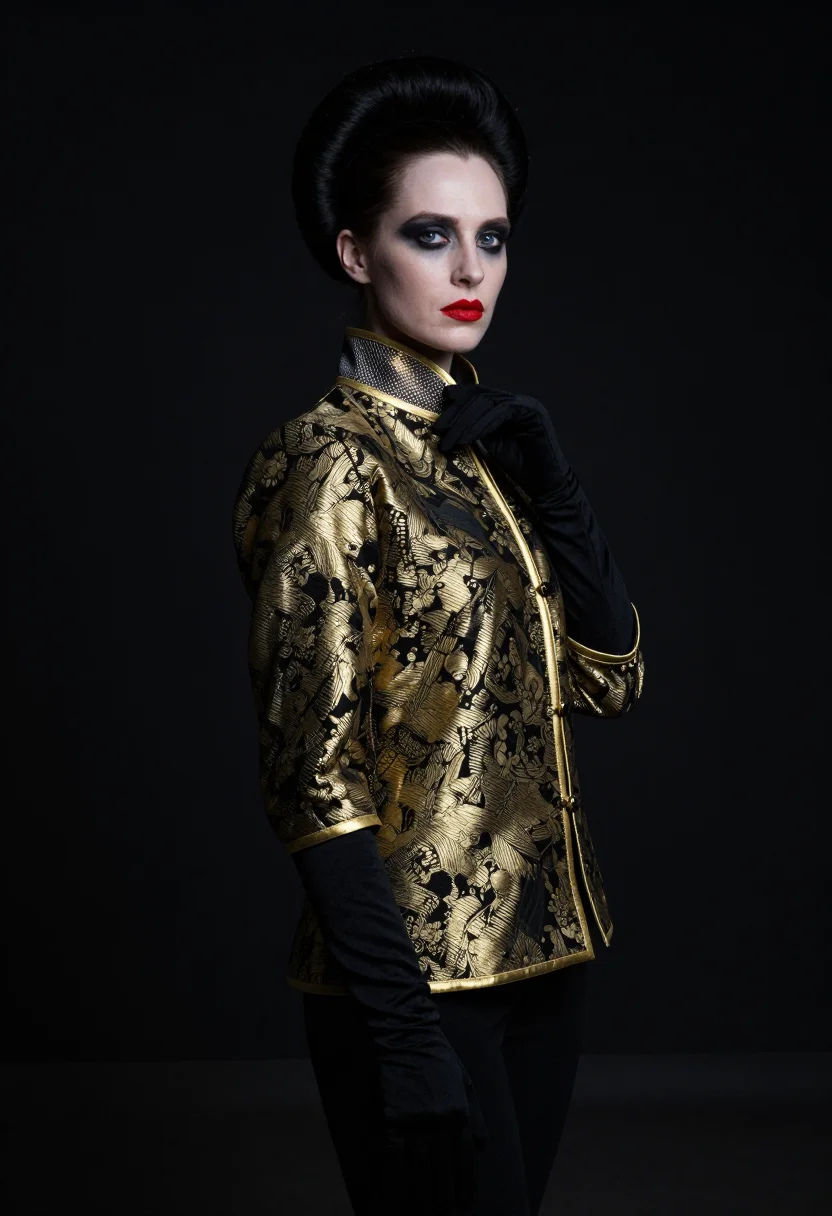 AI siouxsie sample — portrait of a woman, three-quarter-length portrait of a woma