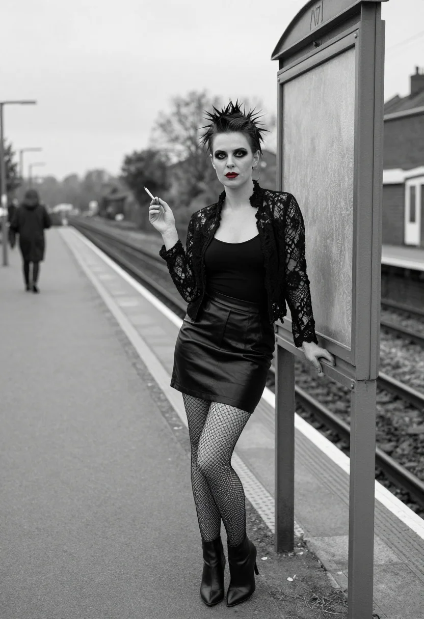 AI siouxsie sample — portrait of a woman, half-length portrait of a woman of West