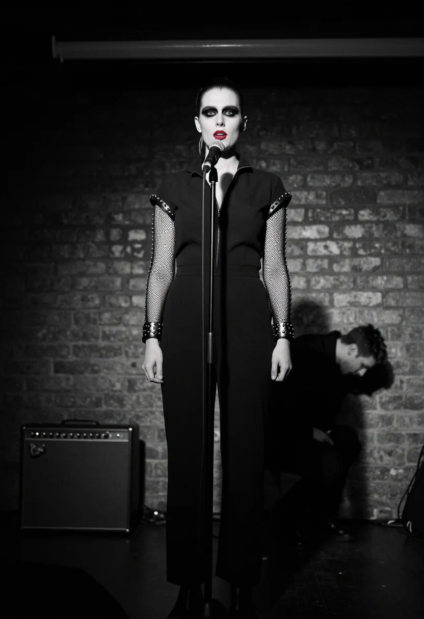 AI siouxsie sample — portrait of a woman, three-quarter-length portrait of a woma