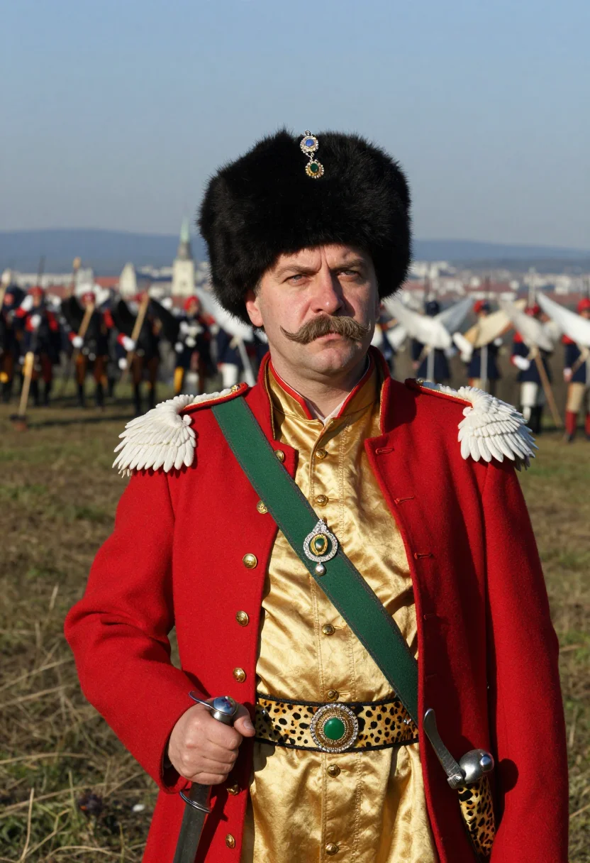 AI sobieski vienna 1683 sample — portrait of a man, chest-up portrait of a Polish man in his