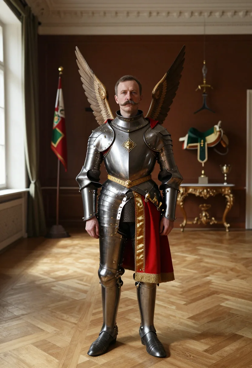 AI sobieski vienna 1683 sample — portrait of a man, full-length portrait of a Polish man in h