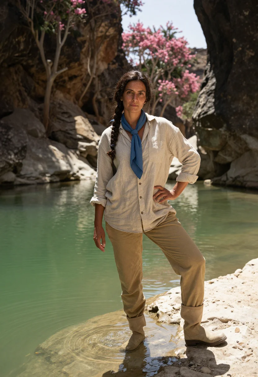 AI socotra sample — portrait of a traveller, three-quarter-length portrait of a