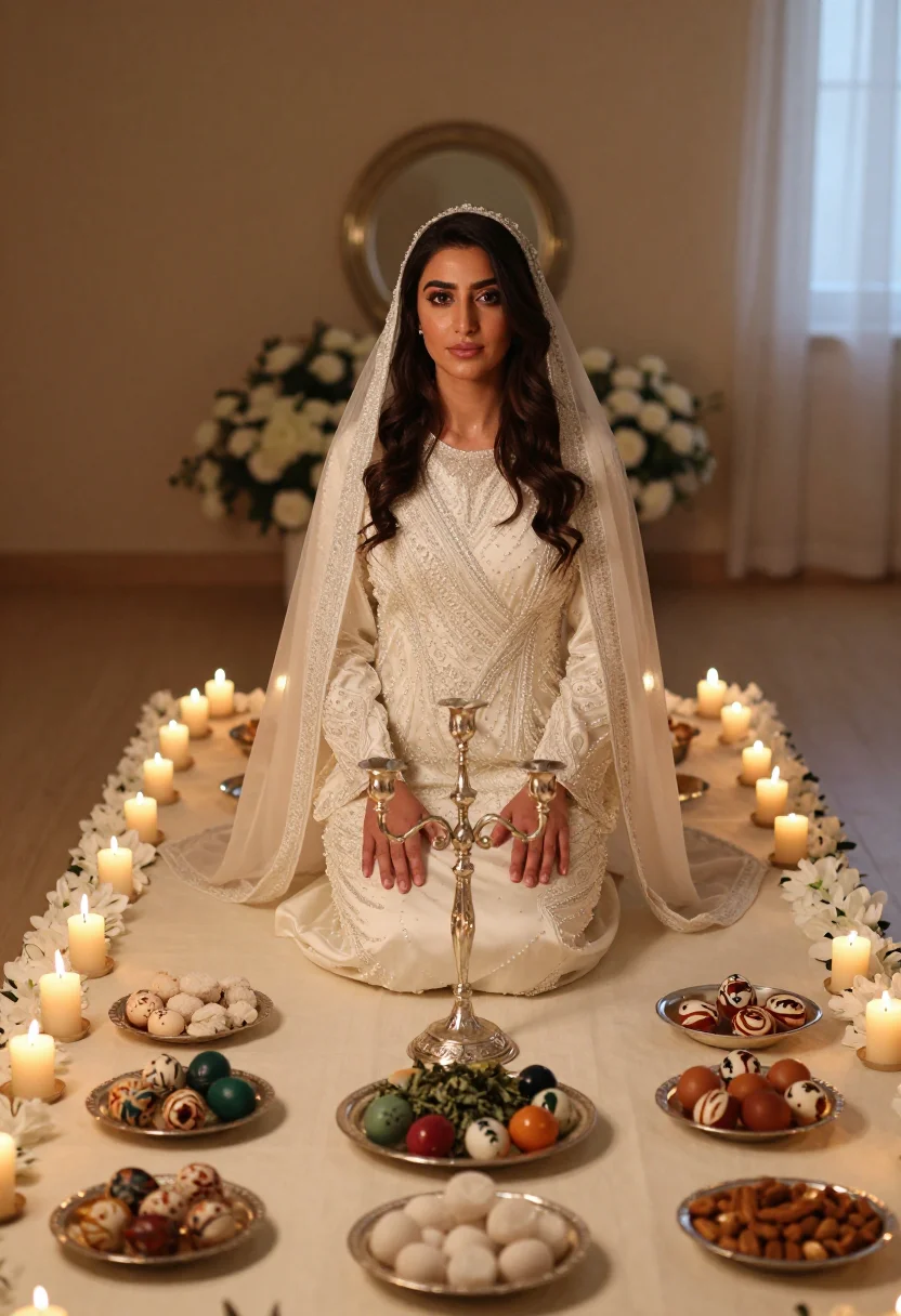 AI sofreh aghd sample — portrait of a woman, full-length portrait of a young Persian