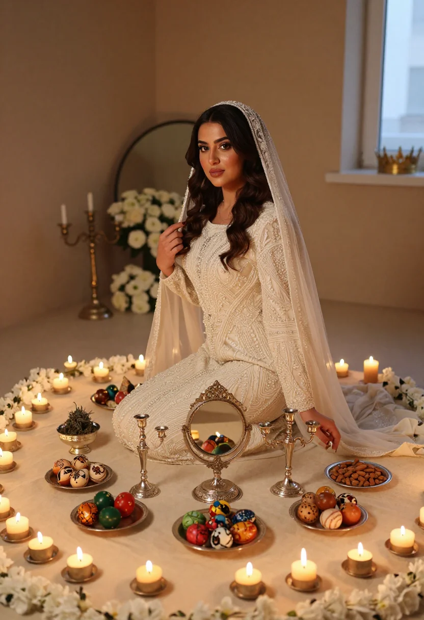 AI sofreh aghd sample — portrait of a woman, full-length portrait of a young Persian