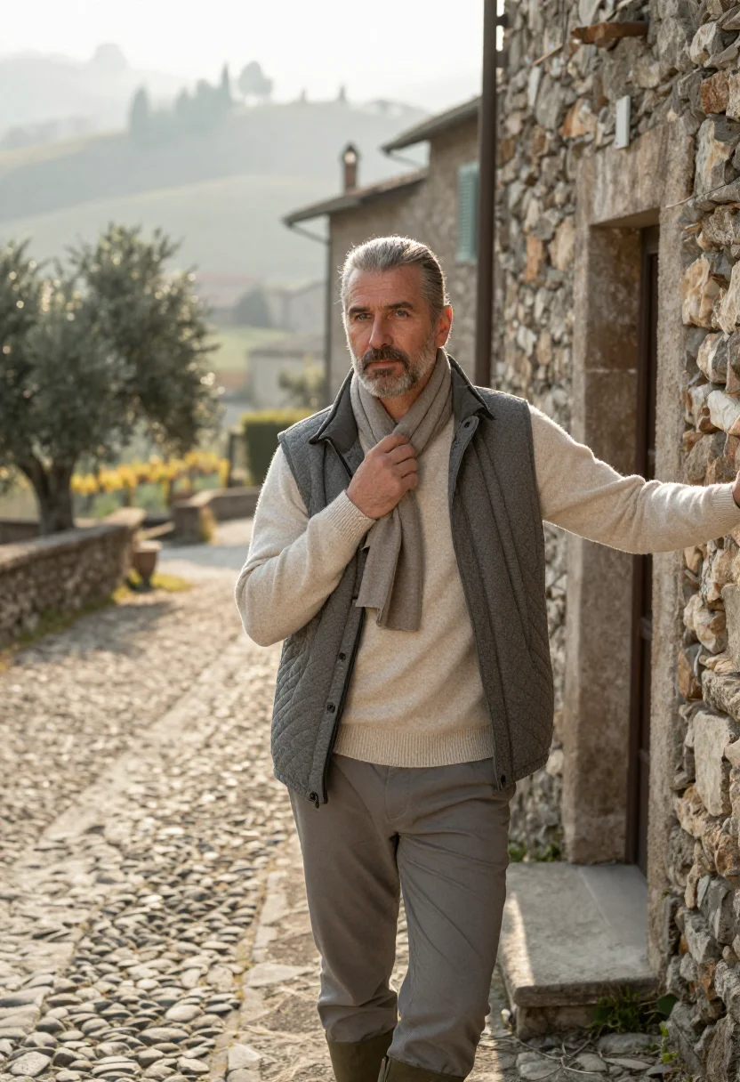 AI solomeo sample — portrait of a man, half-length portrait of an Italian man in